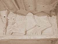 Lyon, Abbaye d'Ainay, Choeur, Sculpture, Lion (1)
